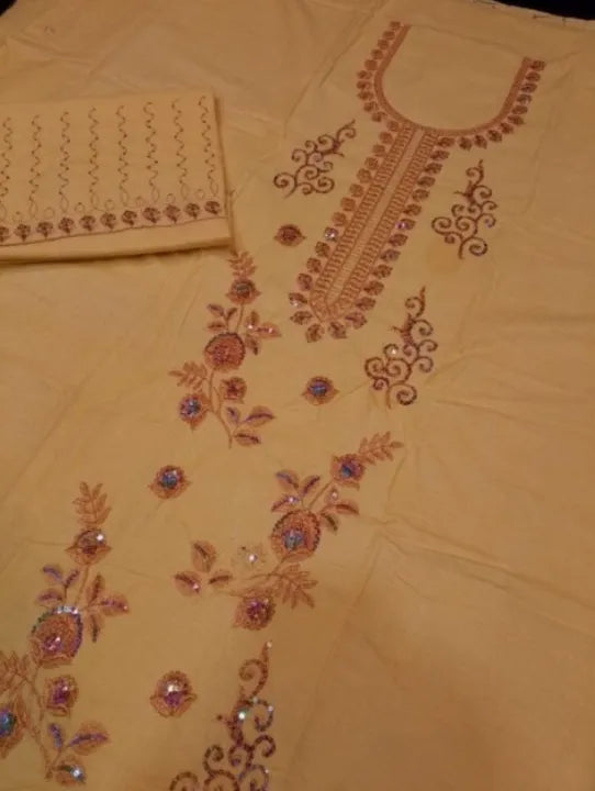 Cotton Embroidered 2-Piece Unstitched Winter Suit