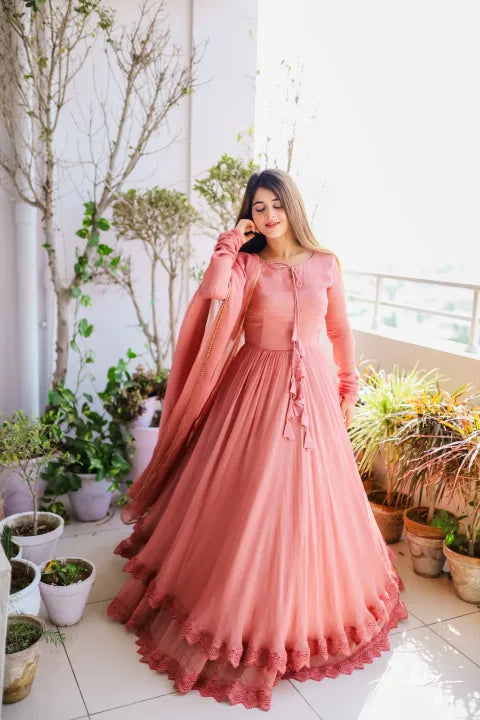 Dealistaan Fancy Flair 3-Piece Stitched Frock Set