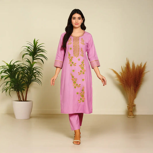 Cotton Embroidered 2-Piece Unstitched Winter Suit