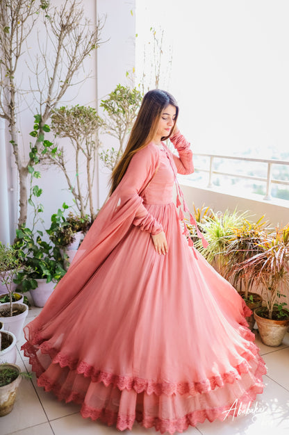 Dealistaan Fancy Flair 3-Piece Stitched Frock Set