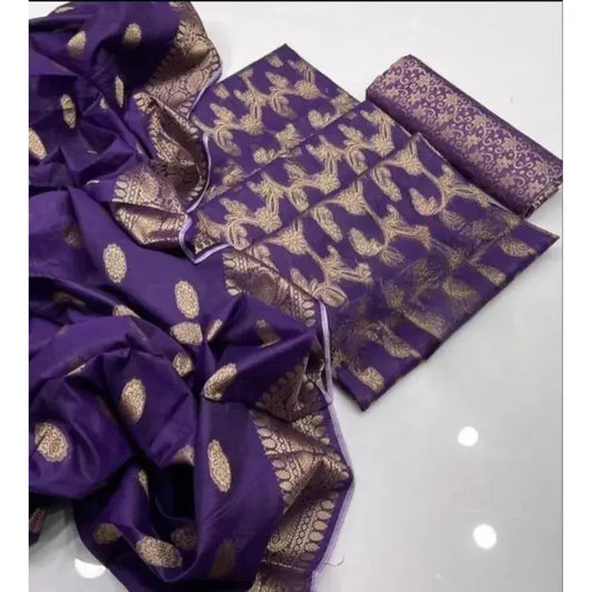 Rubika Fashion Cotton Jacquard Unstitched 3-Piece